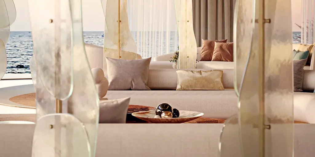 A sky mansion living room at Jacob & Co. Beachfront Living